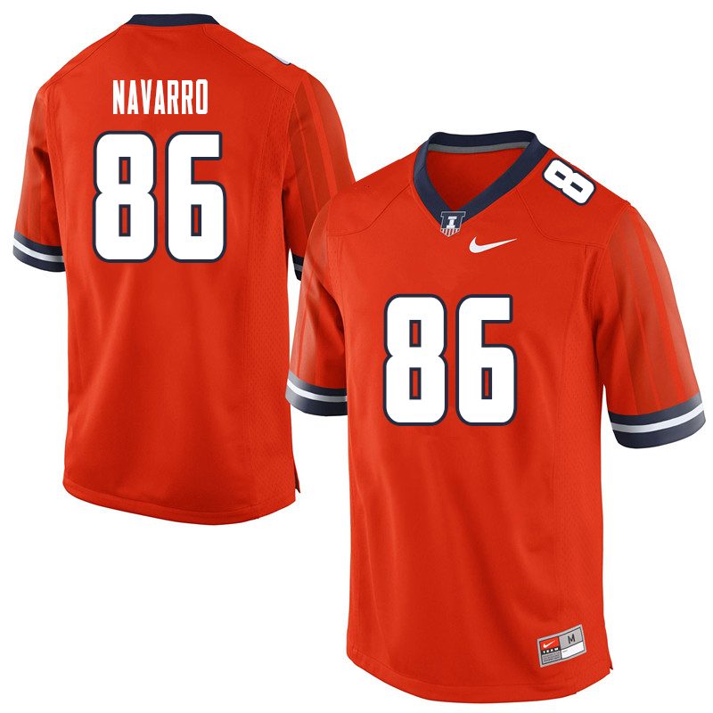Men #86 Donny Navarro Illinois Fighting Illini College Football Jerseys Sale-Orange